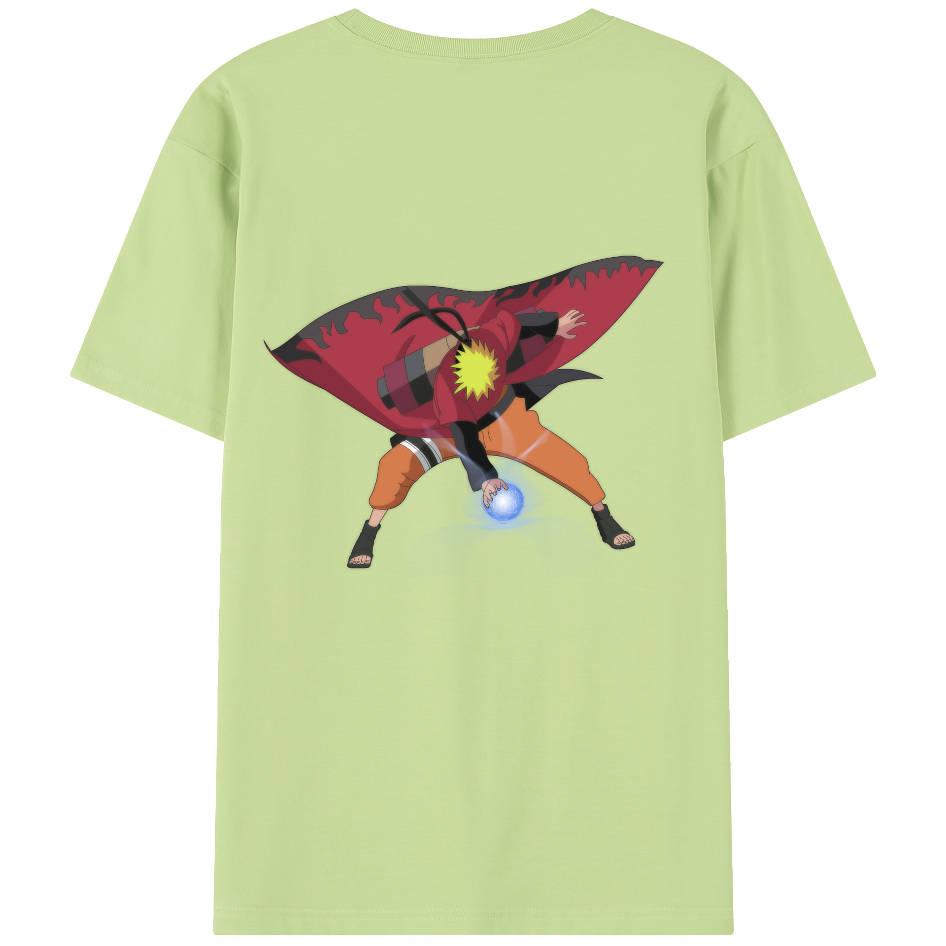（画像用） NARUTO -ナルト- うずまき ナルト Uzumaki Naruto 綿100％半袖Tシャツ（背面プリント）